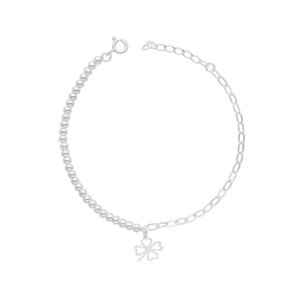 PULSERA LIMADA BOLITA TRÉBOL