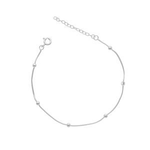 PULSERA COLA DE TOPO BOLITAS 3 MM