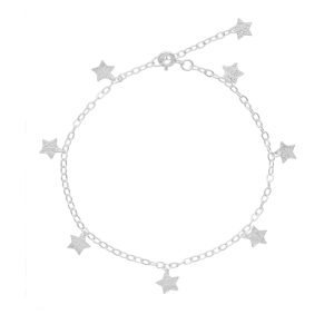 TOBILLERA ESTRELLAS SATINADAS