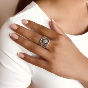 ANILLO AJUSTABLE OJO  HECHO A MANO