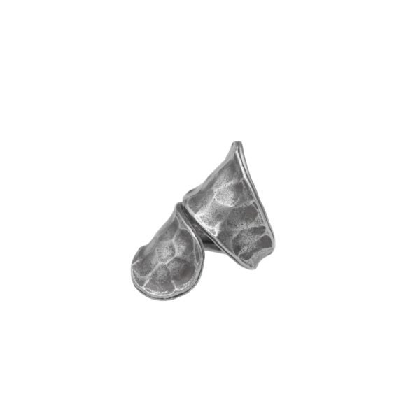 ANILLO AJUSTABLE ENVOLVENTE MARTILLADO HECHO A MANO - Imagen 2