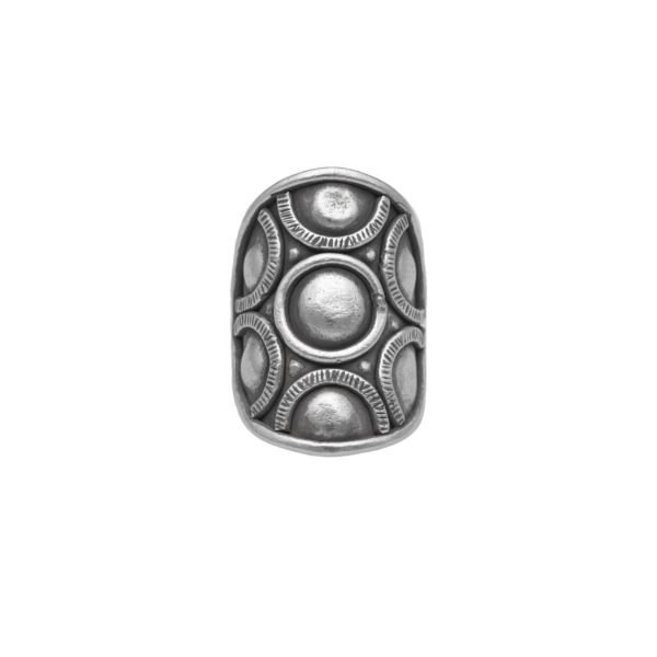 ANILLO AJUSTABLE LÍNEAS Y CIRCULOS HECHO A MANO