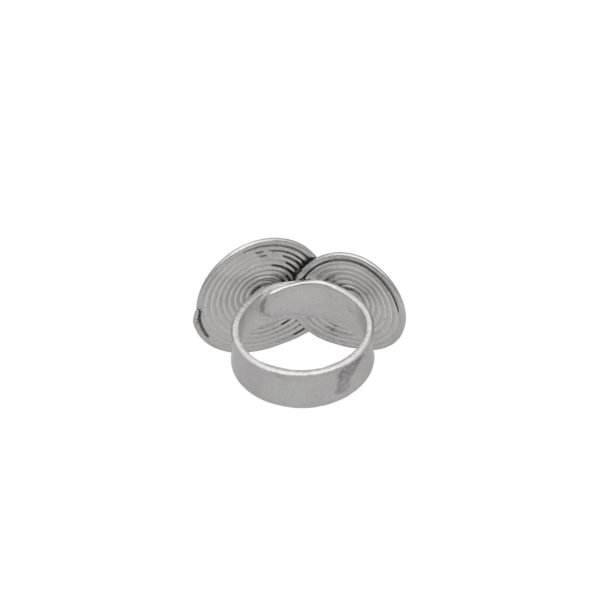 ANILLO AJUSTABLE DOBLE CIRCULO CON ESPIRALES HECHO A MANO - Imagen 2