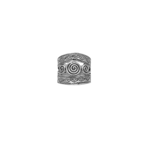 ANILLO AJUSTABLE ESPIRALES CON DISEÑO HECHO A MANO