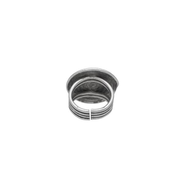 ANILLO AJUSTABLE CIRCULO CON ESPIRAL HECHO A MANO - Imagen 3