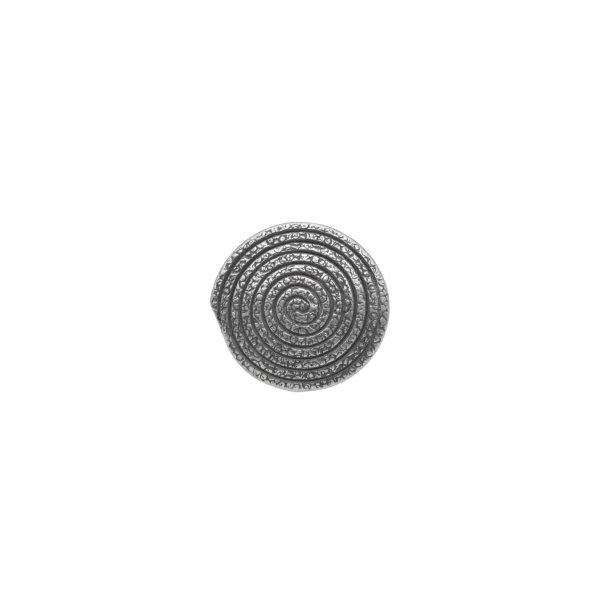 ANILLO AJUSTABLE CIRCULO CON ESPIRAL HECHO A MANO - Imagen 2