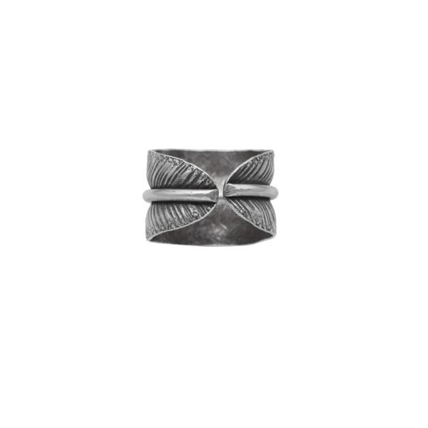 ANILLO AJUSTABLE HOJA HECHO A MANO - Imagen 2