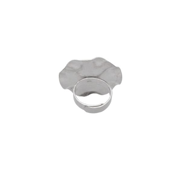 ANILLO AJUSTABLE CÍRCULO CON ESPIRAL HECHO A MANO - Imagen 2