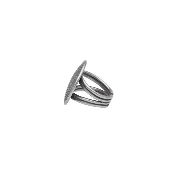 ANILLO AJUSTABLE CIRCULAR FLOR HECHO A MANO - Imagen 2