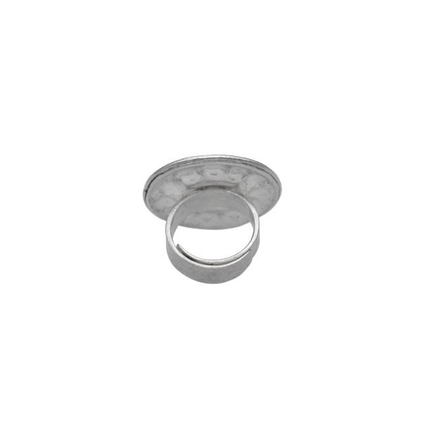 ANILLO AJUSTABLE CIRCULAR FLOR HECHO A MANO - Imagen 3