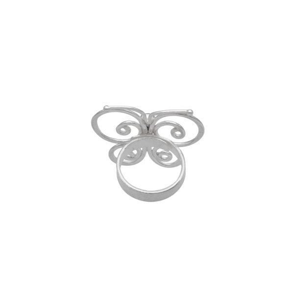 ANILLO AJUSTABLE MARIPOSA CALADA HECHO A MANO - Imagen 2