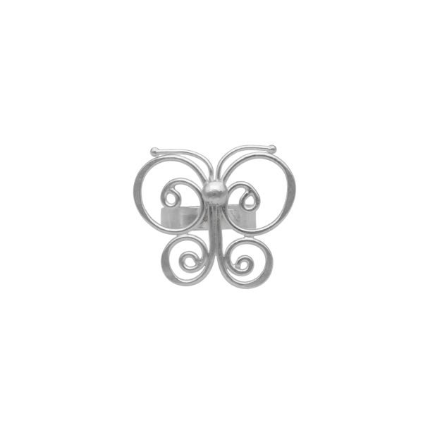 ANILLO AJUSTABLE MARIPOSA CALADA HECHO A MANO