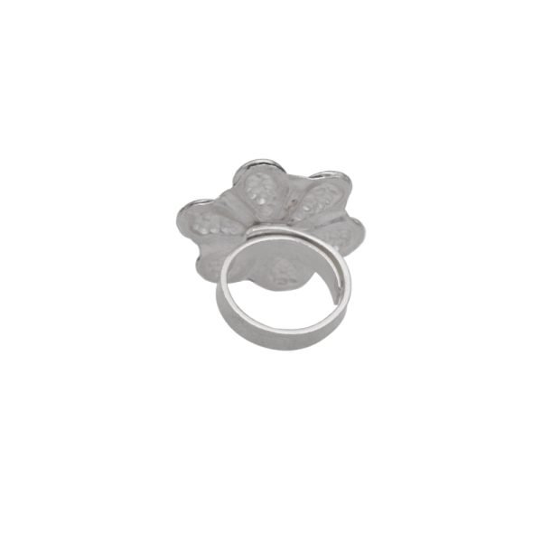 ANILLO AJUSTABLE FLOR HECHO A MANO - Imagen 2