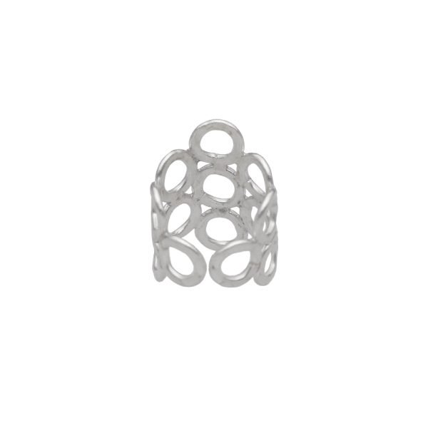 ANILLO AJUSTABLE CÍRCULOS CALADOS HECHO A MANO - Imagen 2