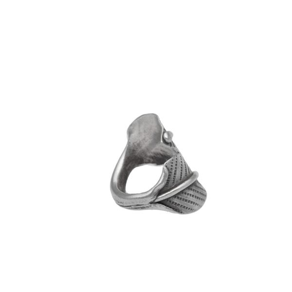 ANILLO AJUSTABLE HOJAS CRUZADAS HECHO A MANO - Imagen 2