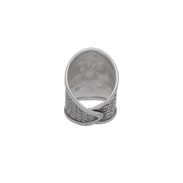 ANILLO AJUSTABLE FLOR TALLADA HECHO A MANO - Imagen 2