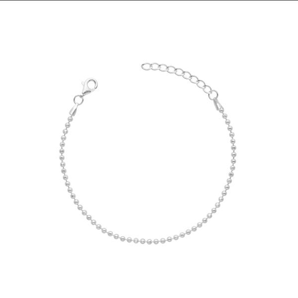 PULSERA BOLITA DIAMANTADA 2 MM-16 CM