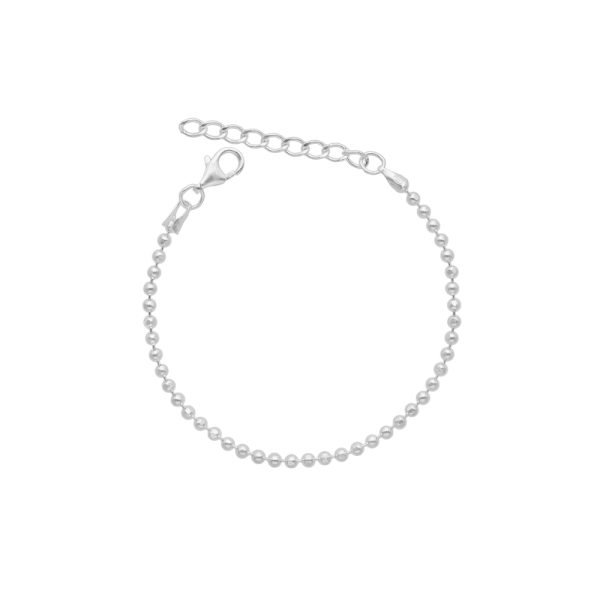 PULSERA BOLITA DIAMANTADA 2 MM-13 CM