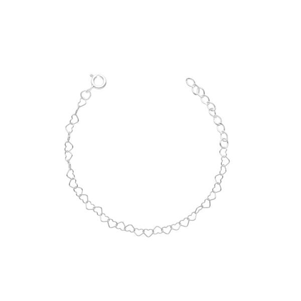 PULSERA CORAZÓN ENTRELAZADO 13 CM