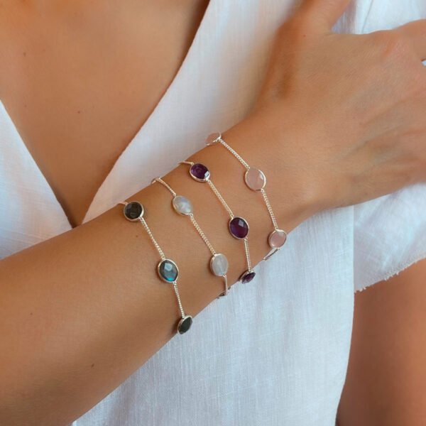 PULSERA OVALADA PIEDRA NATURAL