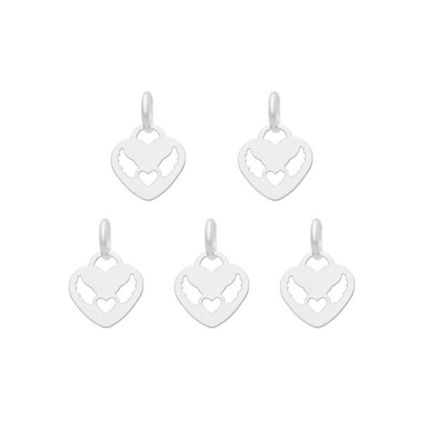 COLGANTE CORAZON CON ALAS PARA PERSONALIZAR - Imagen 2