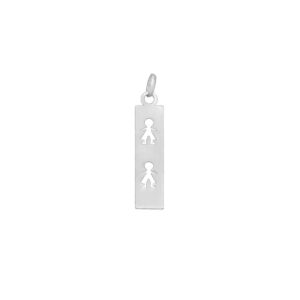 COLGANTE PLACA RECTANGULAR DOS NIÑOS 👦🏻 👦🏻