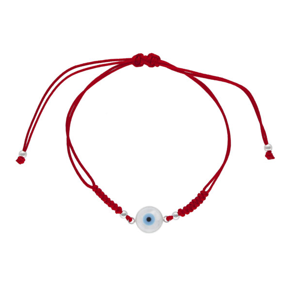 PULSERA AJUSTABLE OJO TURCO HILO ROJO
