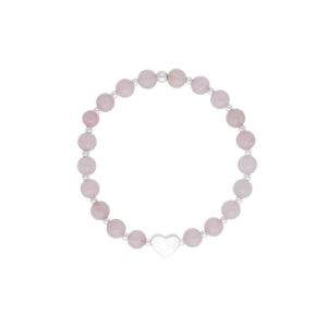 PULSERA ELÁSTICADA PIEDRA NATURAL CORAZÓN