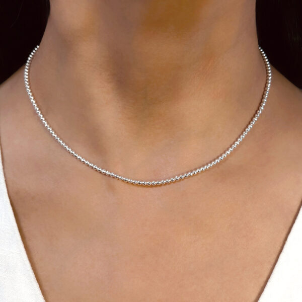 COLLAR BOLITA DIAMANTADA 2.5 MM-9.0 GR