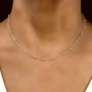 COLLAR DOBLE BOLITAS-3.4 GR