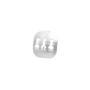 COLGANTE PLACA CUADRADA CURVA  NIÑOS  👧🏻👦🏻 👧🏻