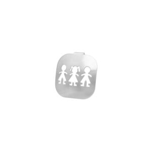 COLGANTE PLACA CUADRADA CURVA  NIÑOS  👦🏻 👧🏻👦🏻