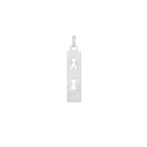 COLGANTE PLACA RECTANGULAR DOS NIÑOS  👦🏻👧🏻