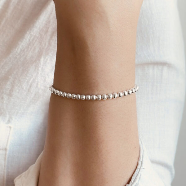 PULSERA BOLITA DIAMANTADA 4 MM-7 GR - Imagen 2
