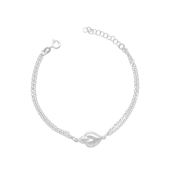 PULSERA ROLO  DOBLE CORAZÓN DETENTE
